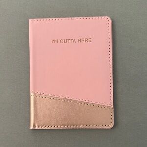 Pink and Gold Passport Holder